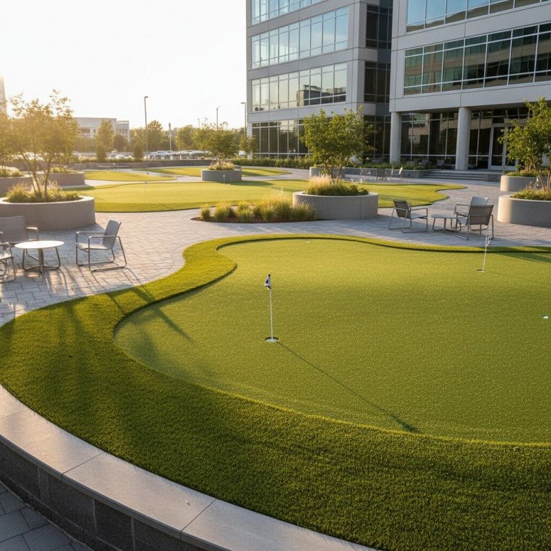 Low-Maintenance Commercial Landscaping With Artificial Grass